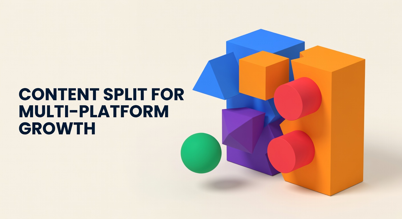 3D content block splitting into multiple platform formats representing content repurposing